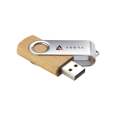 Logo trade reklaamkingituse pilt: USB Twist Bamboo 32 GB