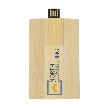 Logo trade reklaamkingi pilt: Krediitkaart USB Bamboo 16 GB