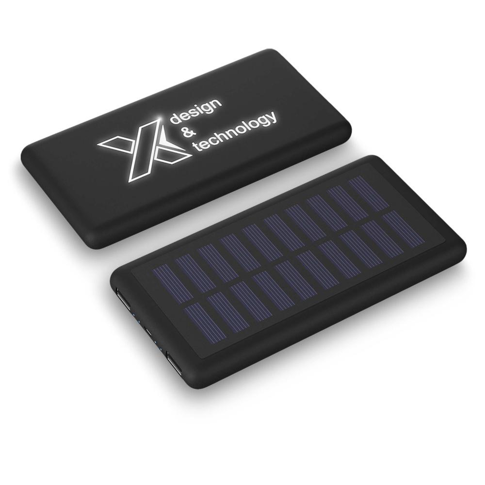 Logotrade firmakingi foto: SCX.design P30 8000 mAh valgustusega päikesepatareiga akupank