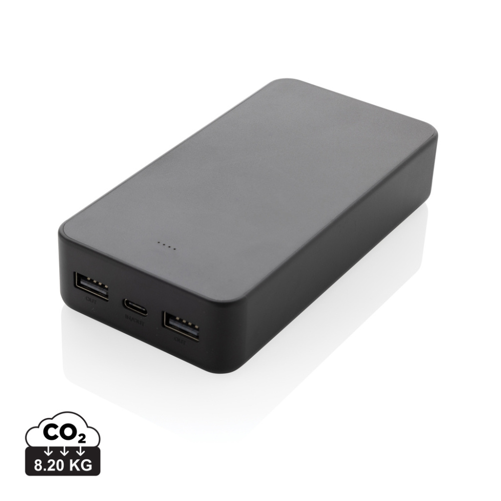 Logo trade firmakingid foto: Boostcore RCS taaskasutatud plastist akupank 20 000 mAh USB C