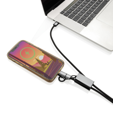 Logotrade reklaamtoote foto: Terra RCS taaskasutatud PET telefoni kaelapael kahe laadimiskaabliga
