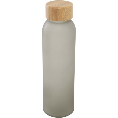 Logotrade ärikingitused pilt: Lume 500 ml matt klaaspudel bambusest korgiga