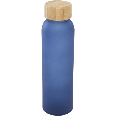Logotrade firmakingi foto: Lume 500 ml matt klaaspudel bambusest korgiga