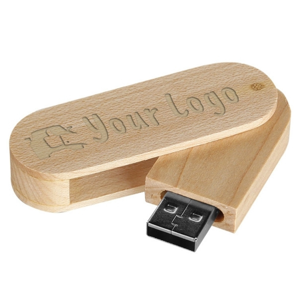 Logo trade reklaamtoote pilt: Puidust USB-mälupulk