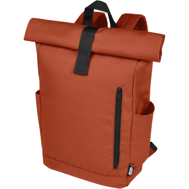 Logotrade reklaamtoote foto: Byron 15,6" GRS RPET rull-top seljakott 18L