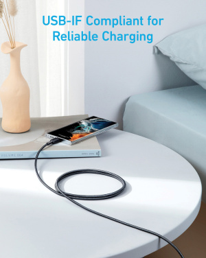 Logo trade firmakingid foto: Anker USB-C - USB-C kaabel, 1,8 meetrit 60W
