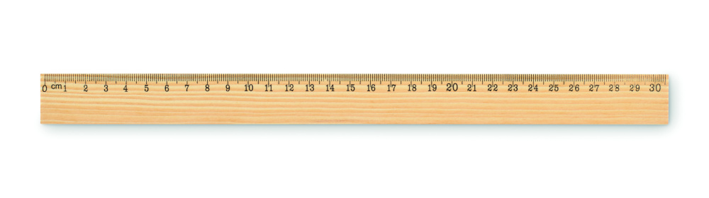 Logo trade reklaamtoote pilt: RULER30 puidust joonlaud 30cm