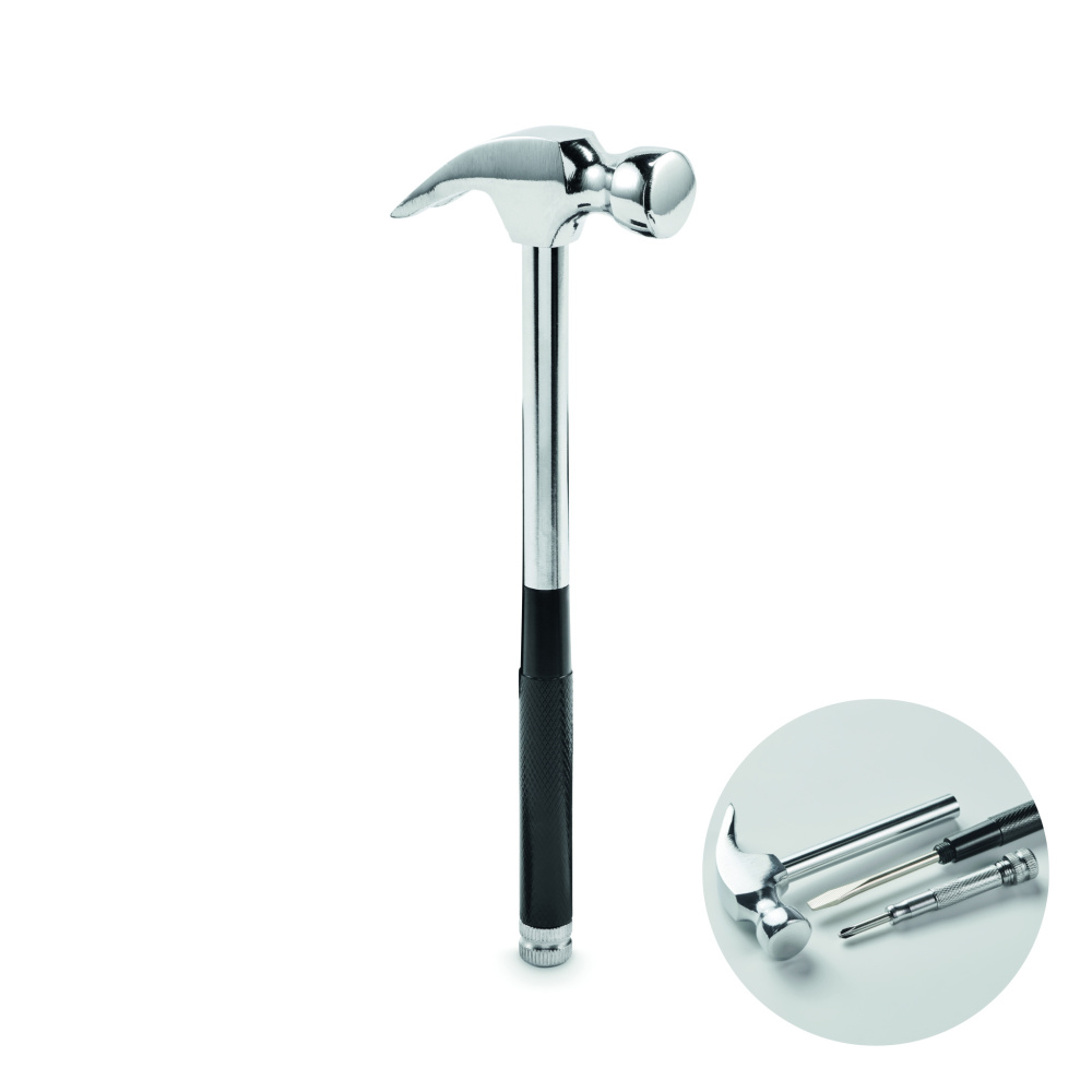 Logotrade reklaamkingituse foto: CLAW IT süsinikterasest haamer ja kruvikeeraja