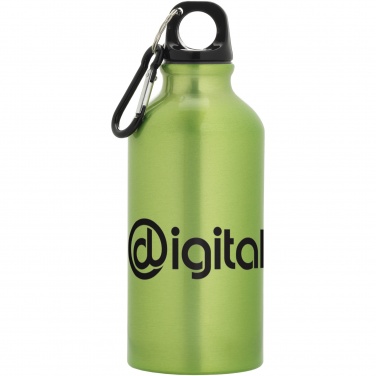 Logo trade mainostuotet tuotekuva: Oregon 400 ml:n alumiininen vesipullo karabiinikoukulla