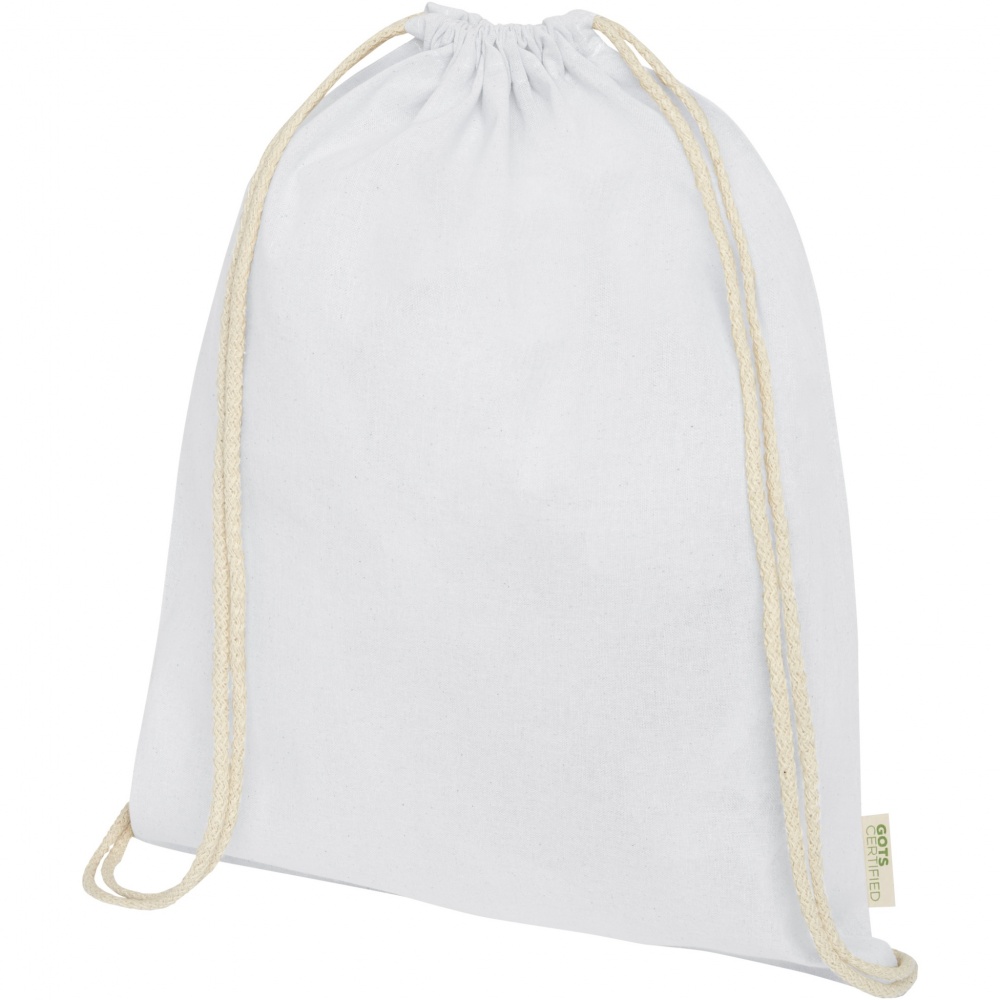 Logo trade mainostuote kuva: Orissa 100 g/m² organic cotton drawstring bag 5L