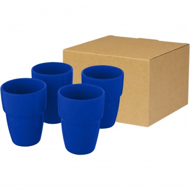 Logotrade mainostuote tuotekuva: Staki 4-osainen 280 ml pinottava mukilahjasetti