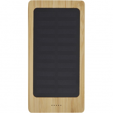 Logotrade liikelahjat kuva: Alata aurinkokennoilla lataava 8000 mAh:n varavirtalähde bambusta