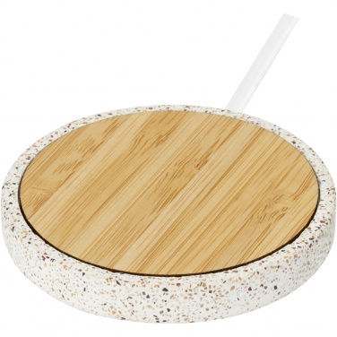 Logotrade mainostuotet kuva: Terrazzo 10 W:n langaton latausalusta bambusta