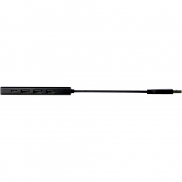 Logotrade liikelahjat mainoslahjat tuotekuva: Rise RCS-kierrätetystä alumiinista valmistettu USB 2.0 -keskitin