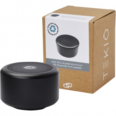 Logotrade mainoslahja tuotekuva: Rise 3 W:n RCS-kierrätetystä alumiinista valmistettu Bluetooth®-minikaiutin 