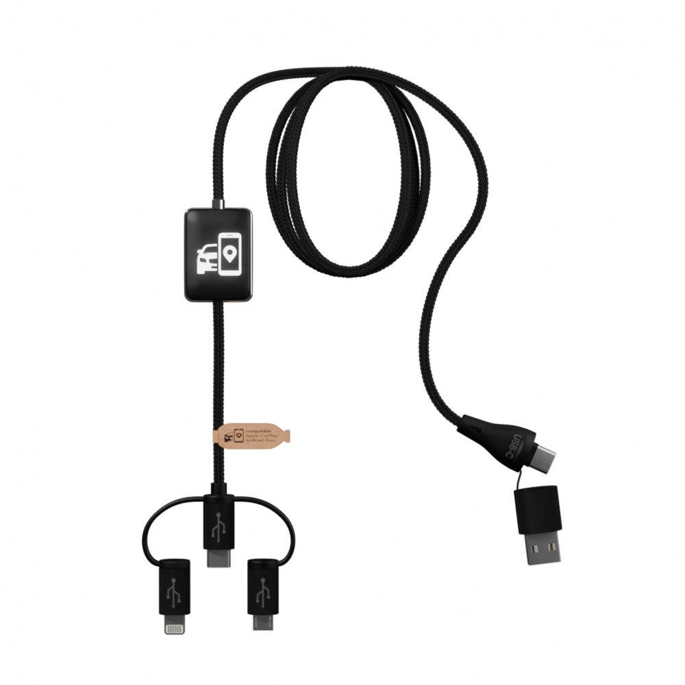Logotrade mainostuote tuotekuva: SCX.design C48 CarPlay 5-in-1 latauskaapeli 