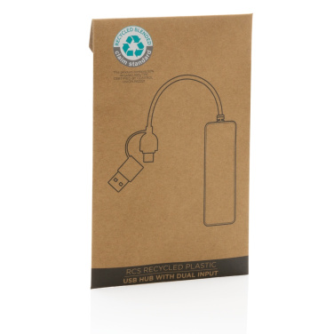 Logo trade mainostuote kuva: RCS USB hub tuplaliitännällä kierrätetystä muovista