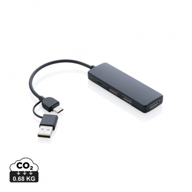 Logotrade mainostuote tuotekuva: RCS USB hub tuplaliitännällä kierrätetystä muovista