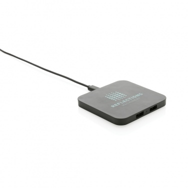 Logotrade mainoslahja ja liikelahja kuva: RCS 10W langaton laturi USB porteilla kierrätetystä muovista