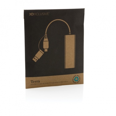 Logotrade mainoslahjat kuva: Terra RCS alumiininen USB-hub 3 portilla