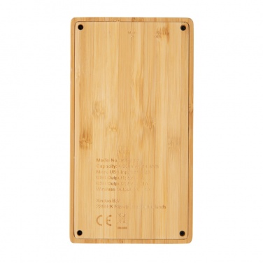 Logo trade mainoslahjat tuotekuva: Bamboo 4000 mAh:n langaton 5W varavirtalähde