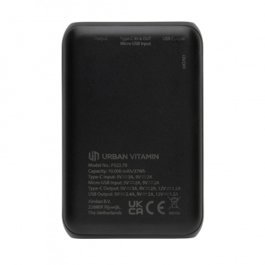 Logo trade liikelahjat tuotekuva: Urban Vitamin Alameda 10000 mAh PD varavirtalähde