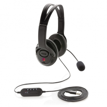 Logo trade liikelahja kuva: Työheadset johdolla