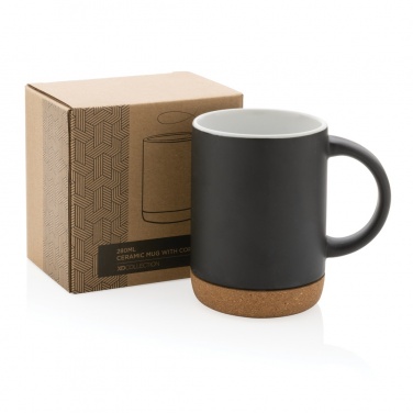 Logotrade mainoslahja tuotekuva: Keraaminen muki korkkipohjalla 280ml
