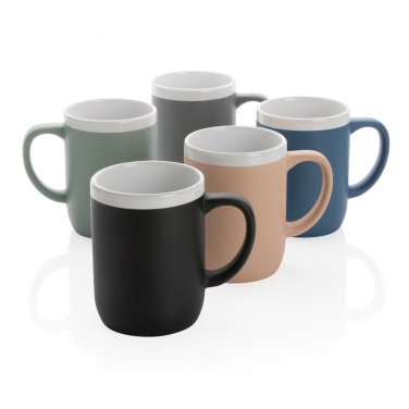 Logo trade mainostuotet tuotekuva: Keraaminen muki valkoisella reunuksella 300ml