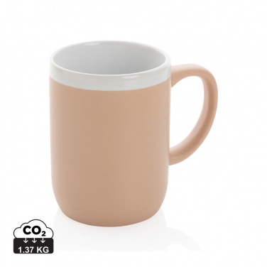 Logotrade mainostuote tuotekuva: Keraaminen muki valkoisella reunuksella 300ml