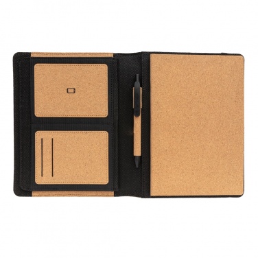 Logotrade mainoslahjat kuva: Deluxe korkki portfolio A5 kynällä