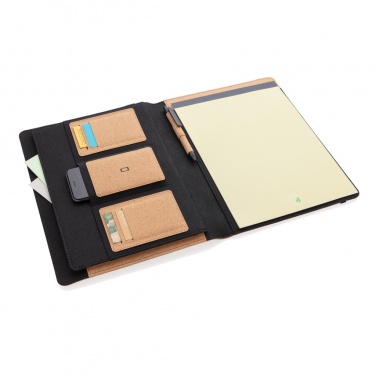 Logo trade mainoslahjat tuotekuva: Deluxe korkki portfolio A4 kynällä