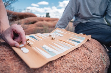 Logotrade mainoslahjat ja liikelahjat tuotekuva: Britton taitettava backgammon -ja tammipelisetti korkista