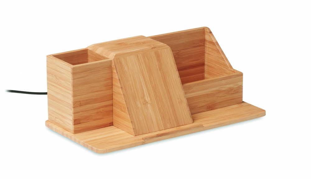 Logotrade liikelahjat kuva: Bambu langaton laturi 10W GROOVY