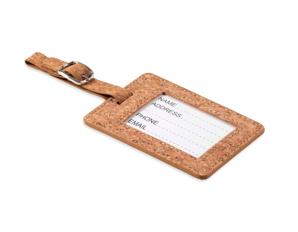 Logotrade mainoslahja ja liikelahja kuva: Cork luggage tag