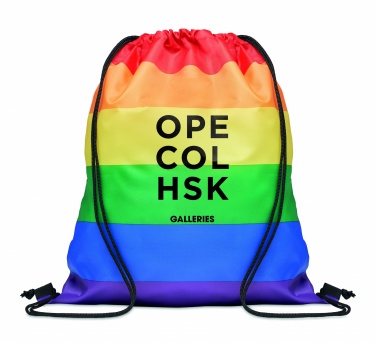Logo trade mainoslahja ja liikelahja tuotekuva: Sateenkaari narureppu