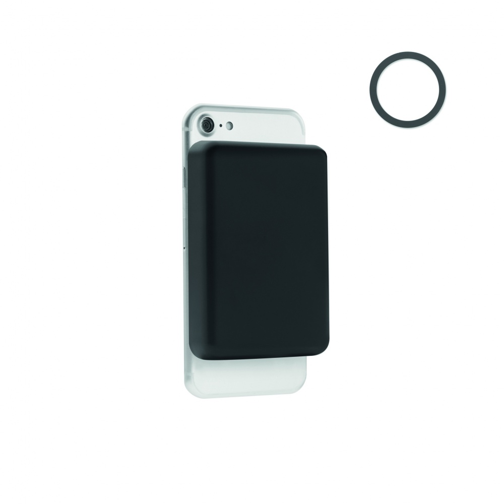 Logo trade mainoslahja ja liikelahja tuotekuva: Magneettinen langaton laturi 15W, 5000 mAh