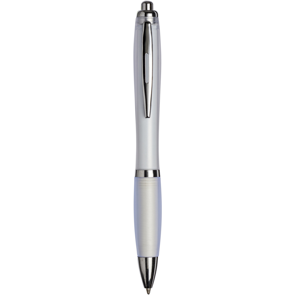 Logotrade mainoslahjat kuva: Curvy ballpoint pen with frosted barrel and grip