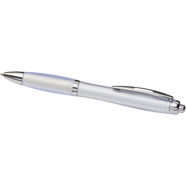 Logo trade mainoslahjat ja liikelahjat kuva: Curvy ballpoint pen with frosted barrel and grip