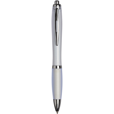 Logotrade mainoslahja tuotekuva: Curvy ballpoint pen with frosted barrel and grip