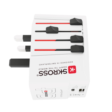 Logo trade liikelahja kuva: SKROSS World Travel adapteri MUV 65W PD USB C -kaapelilla