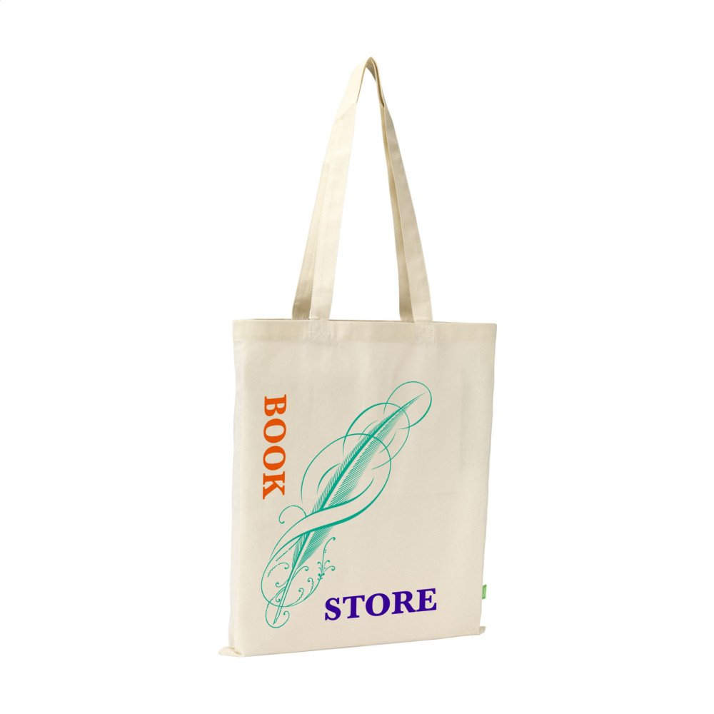 Logo trade mainoslahja kuva: Luomupuuvillainen GOTS Shopper (140 g/m²) pussi