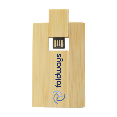 Logo trade mainoslahjat ja liikelahjat kuva: Luottokortti USB Bamboo 64GB