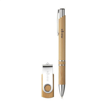 Logo trade liikelahja kuva: Bamboo Connect -lahjasetti 8 Gt