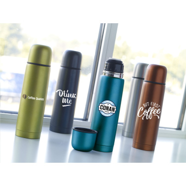 Logo trade liikelahja mainoslahja tuotekuva: Frosted Bottle RCS Recycled Steel 500 ml lämpöpullo