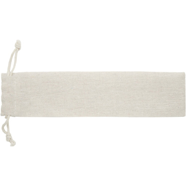 Logo trade mainostuotet tuotekuva: Root viisiosainen ruostumattomasta teräksestä ja pyökistä valmistettu ruokailuvälinesarja