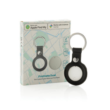 Logotrade mainoslahja tuotekuva: Findmate Dual RCS -esinepaikannin, kierrätysmuovia, IPX5