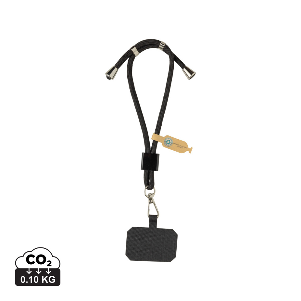 Logotrade liikelahjat mainoslahjat tuotekuva: CarryLoop RCS -säädettävä puhelinrannehihna, kierrätetty PET