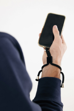 Logo trade liikelahja kuva: CarryLoop RCS -säädettävä puhelinrannehihna, kierrätetty PET