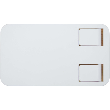 Logotrade mainostuotet kuva: Alfirk kierrätetystä muovista valmistettu kokoontaitettava pöytäpuhelinjalusta bambuyksityiskohdilla